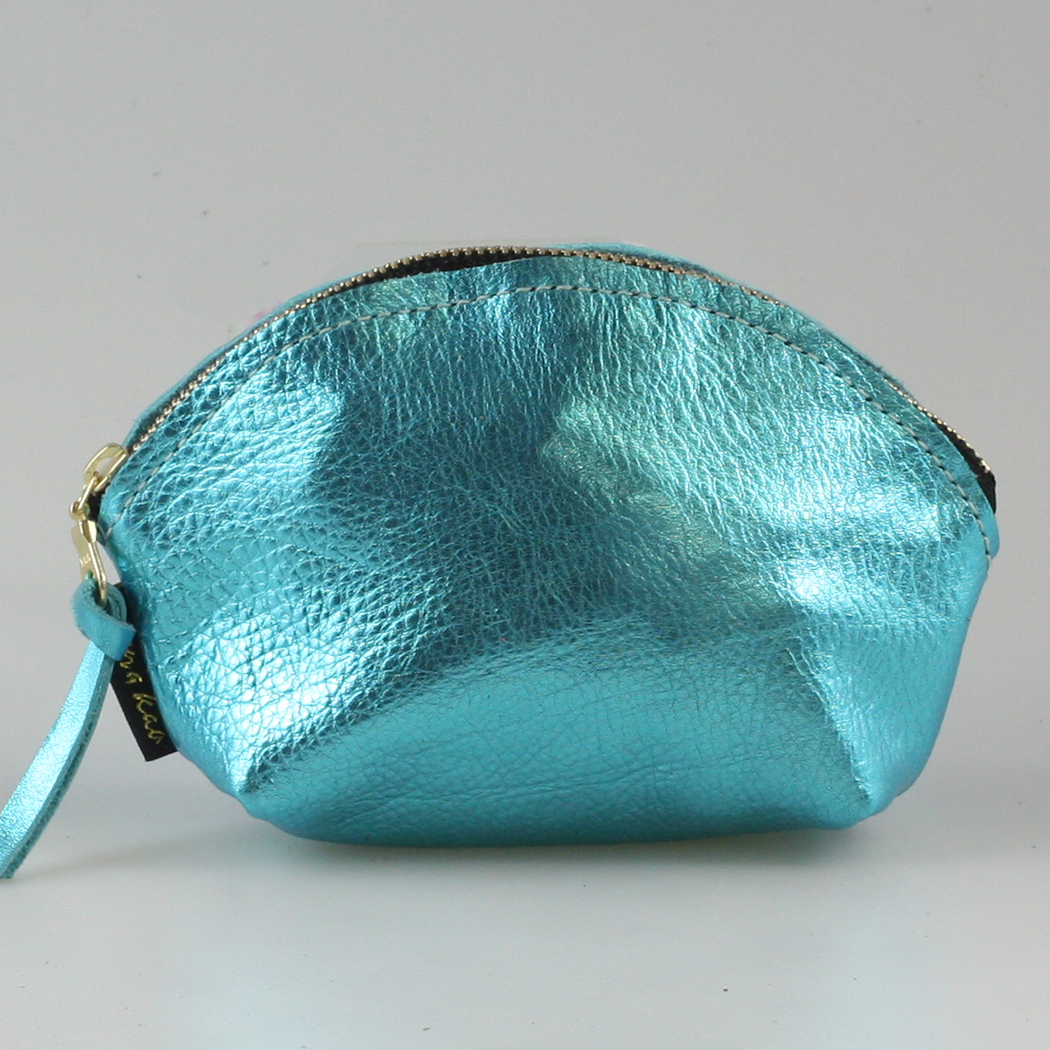 The Metallic Simon Makeup Clutch: Gunmetal