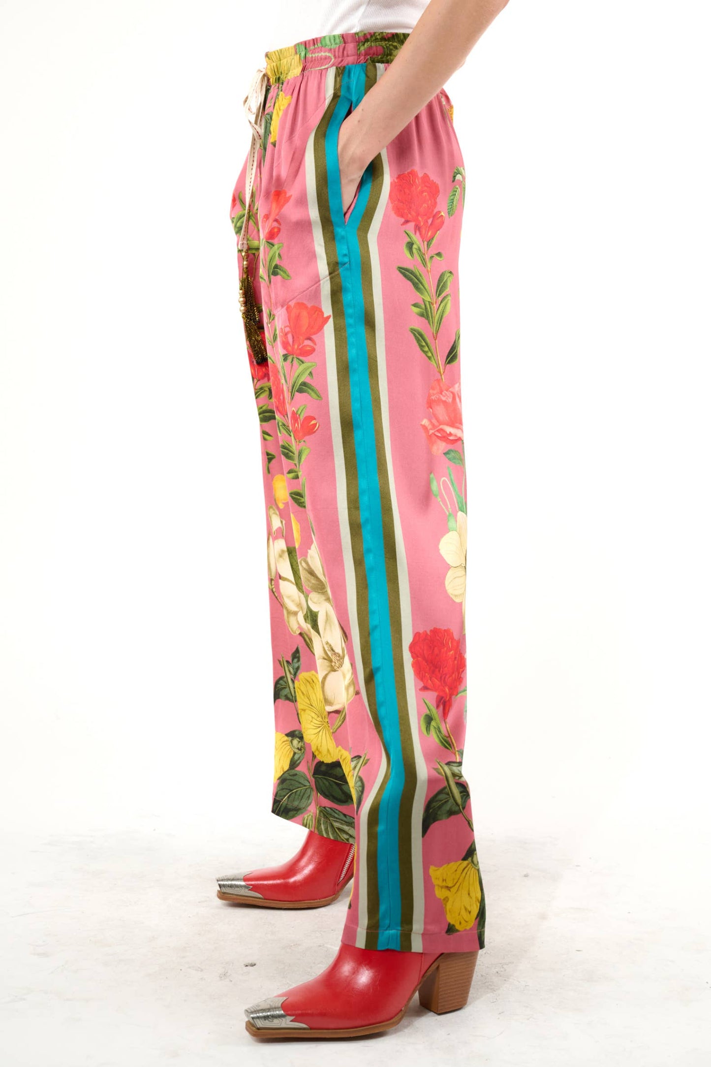 My Valentine Pants: Dusty Rose Floral / L