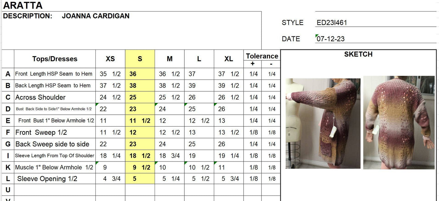 Joanna Cardigan: Vintage Wine / S