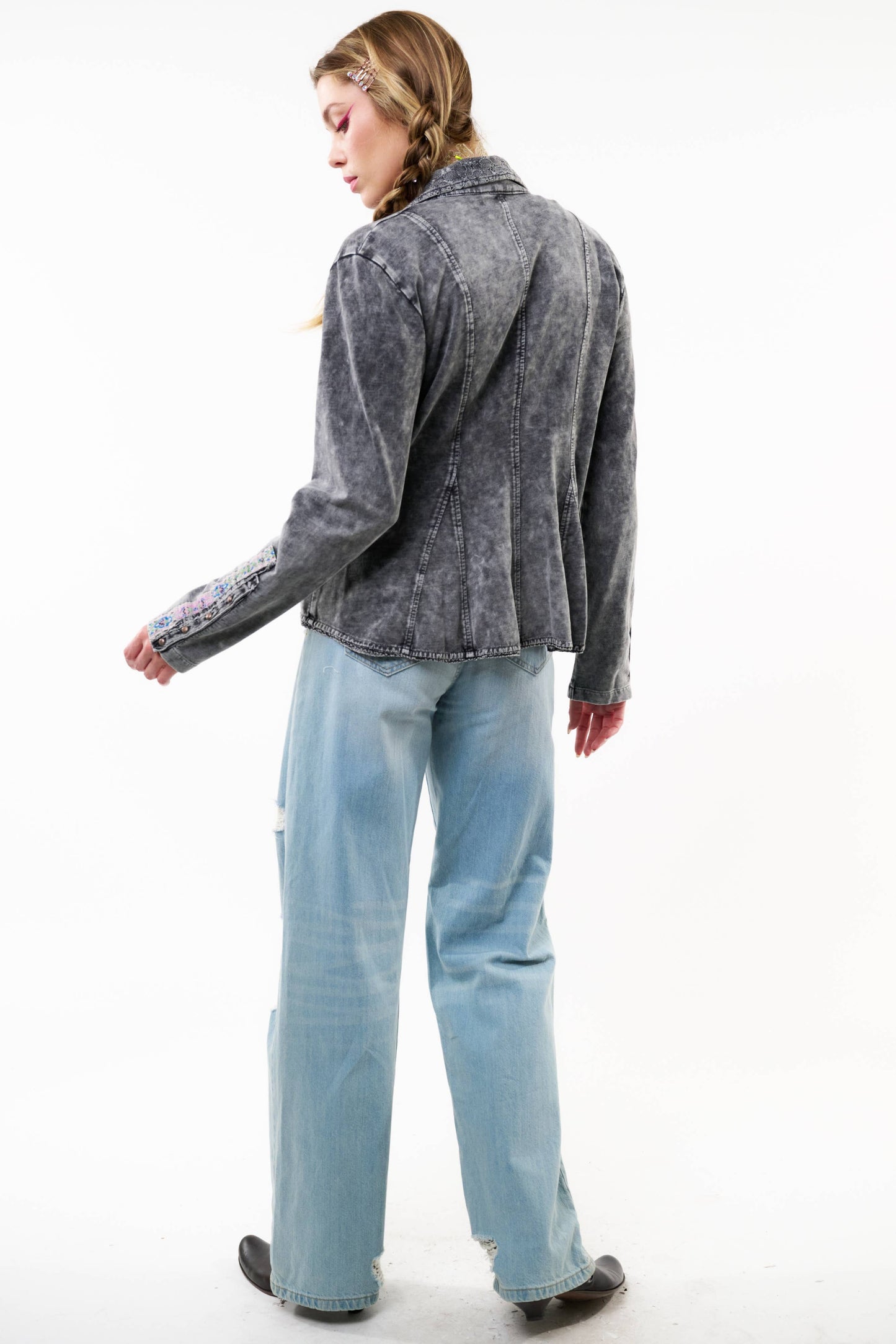 Colonel French Terry Knitted Jacket - Blazer : Charcoal / M