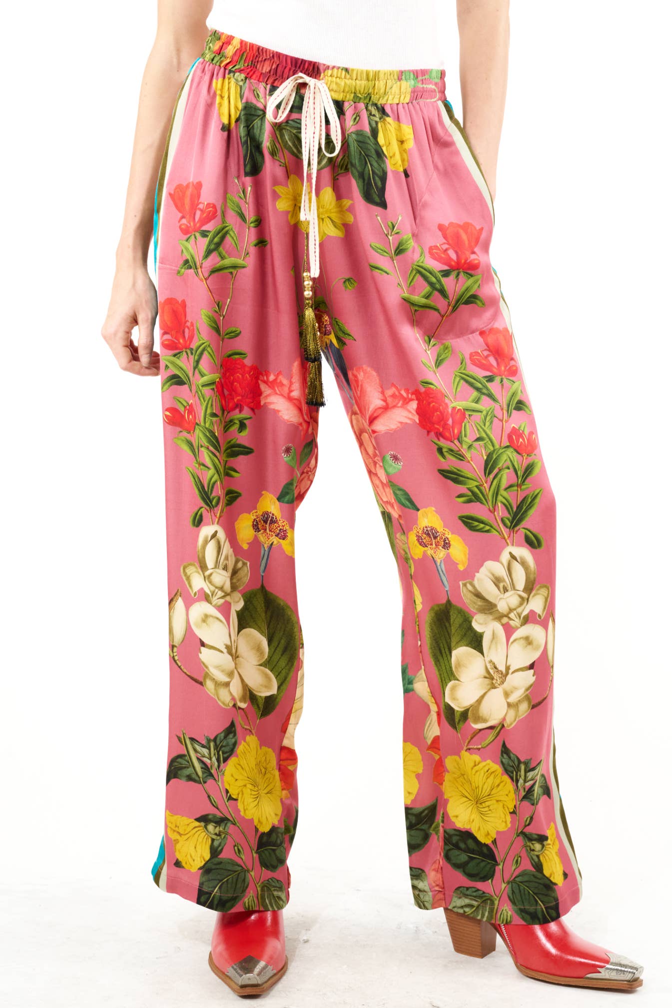 My Valentine Pants: Dusty Rose Floral / L