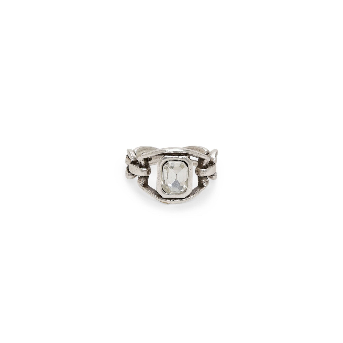 Handmade Crystal Brass Ring - 6817