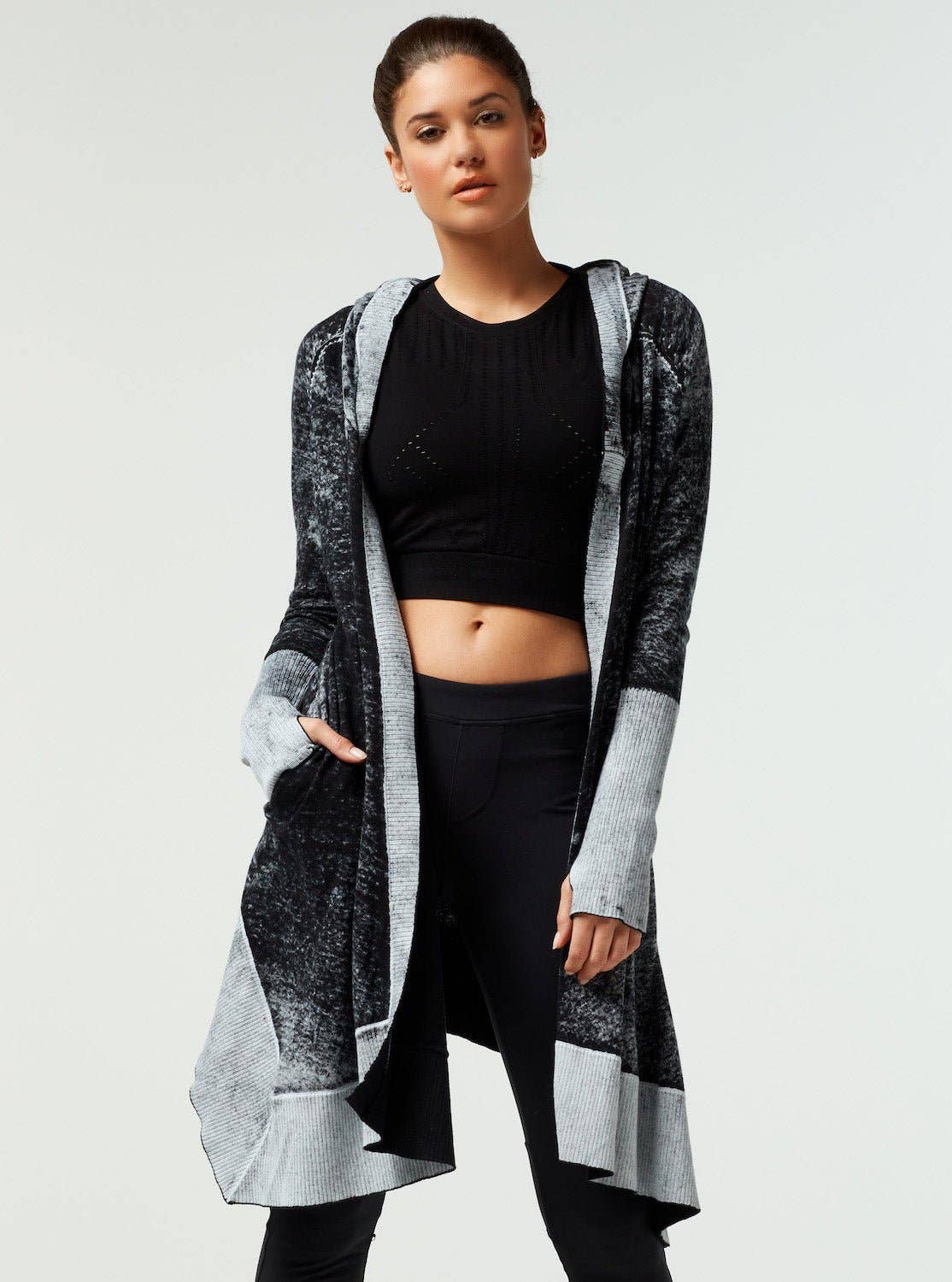 Huntress Cardigan BLT235B05 - Blanc Noir