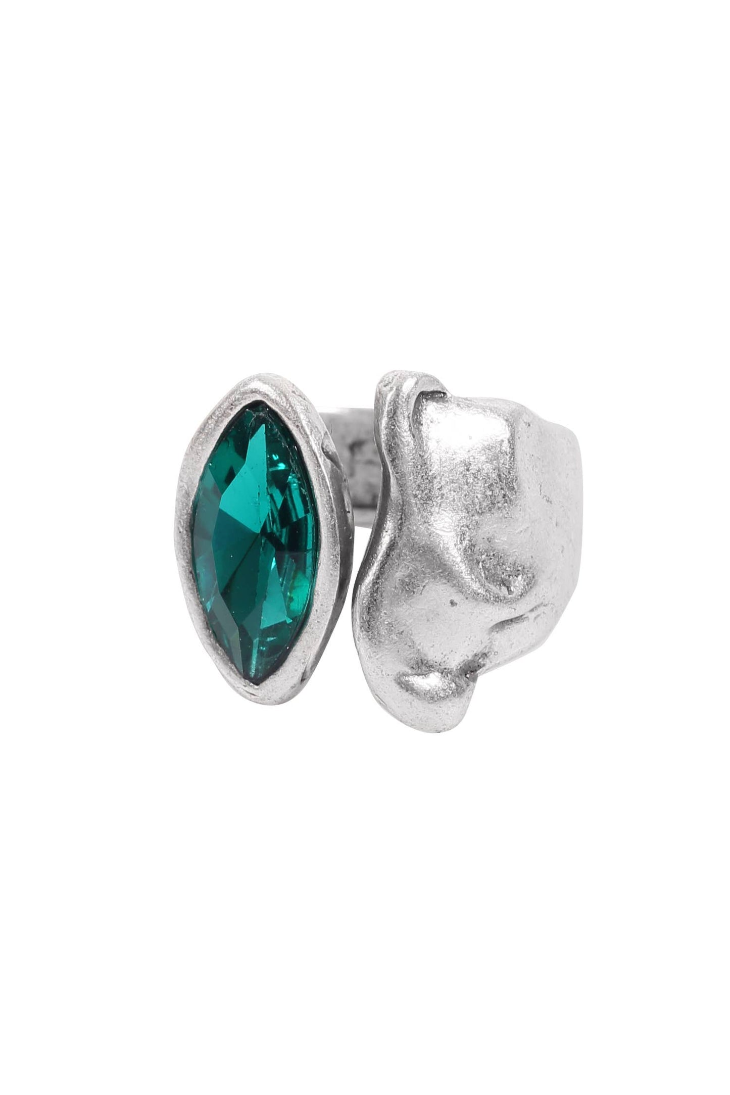 Handmade Crystal Brass Ring - 6836