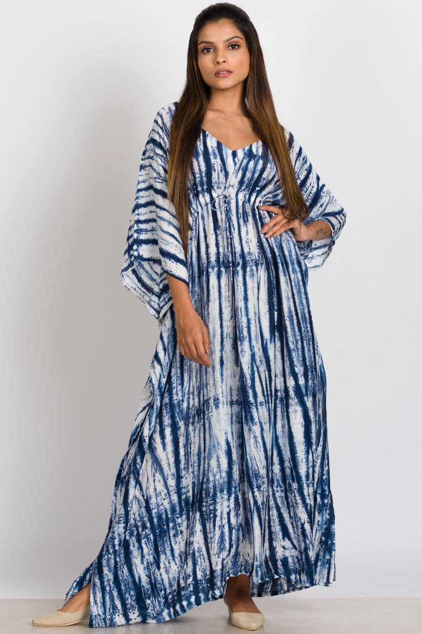 Shibori Caftans - Sevya Handmade