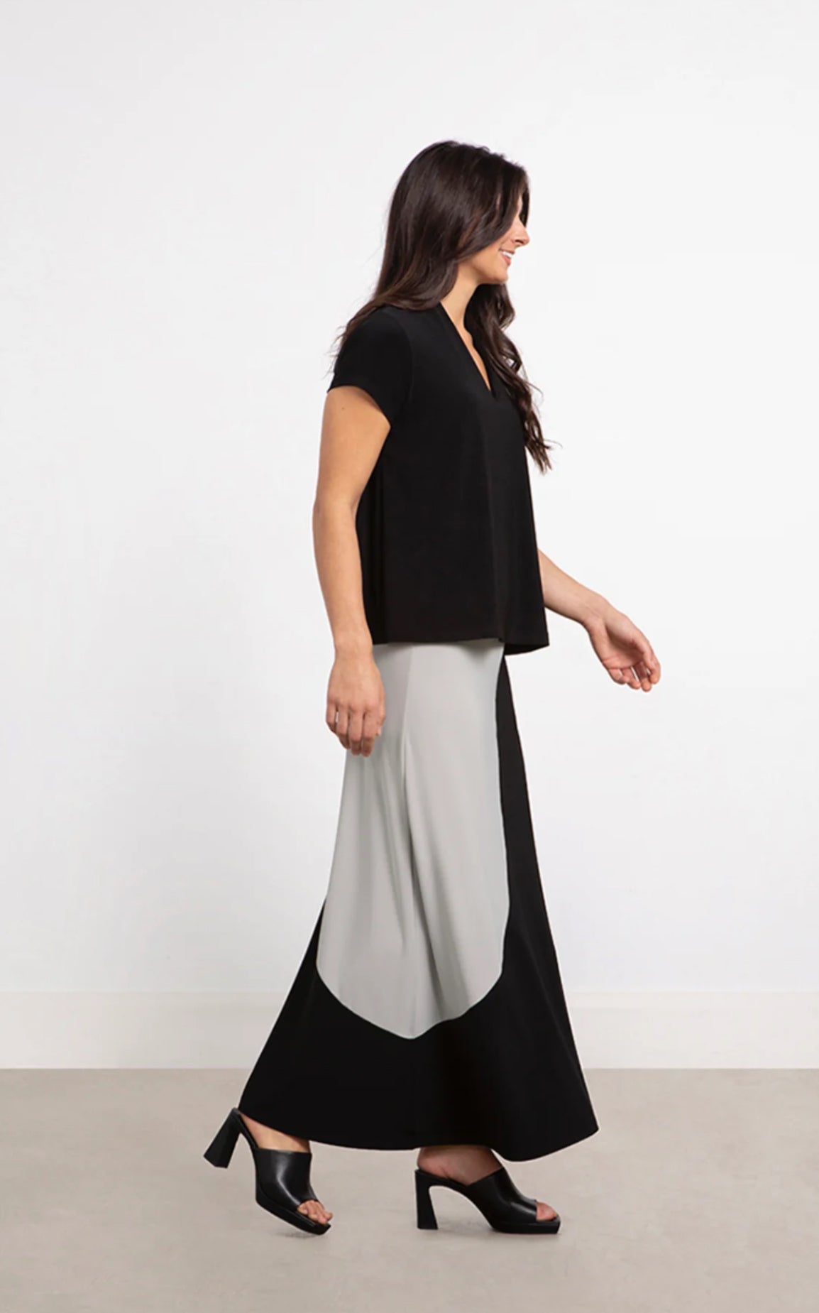 Colour Block A-Line Skirt 2683CB - Sympli