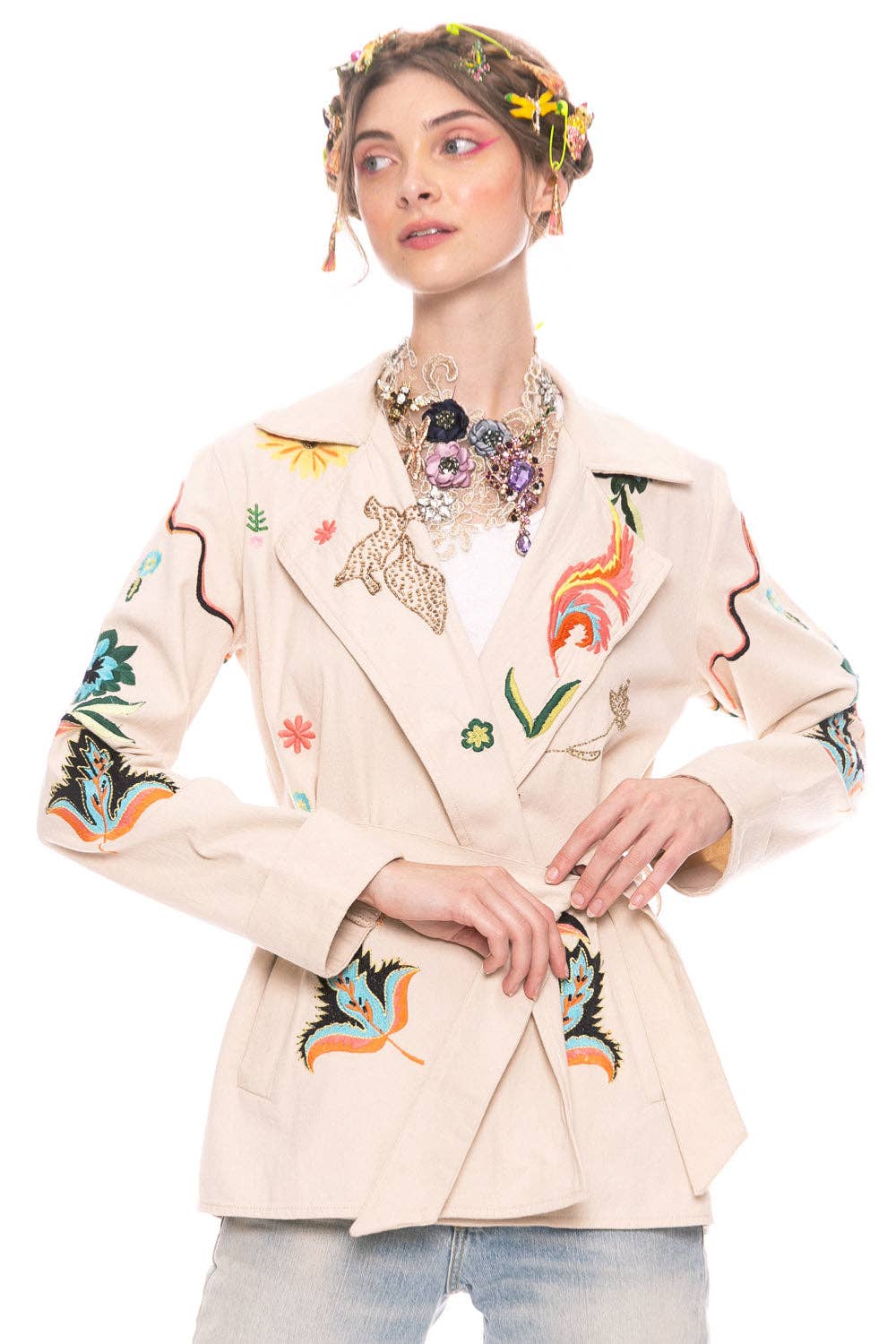 Estrella Embroidered Jacket: M