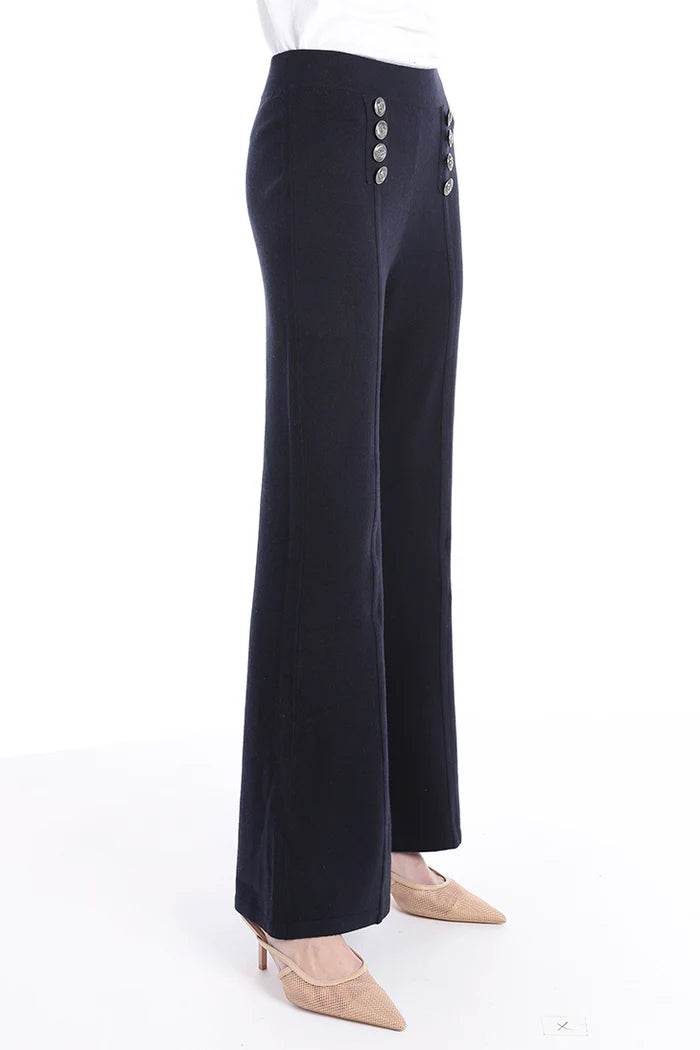 Cotton Blend Wide Leg Sailor Pant 8513 - Minnie Rose