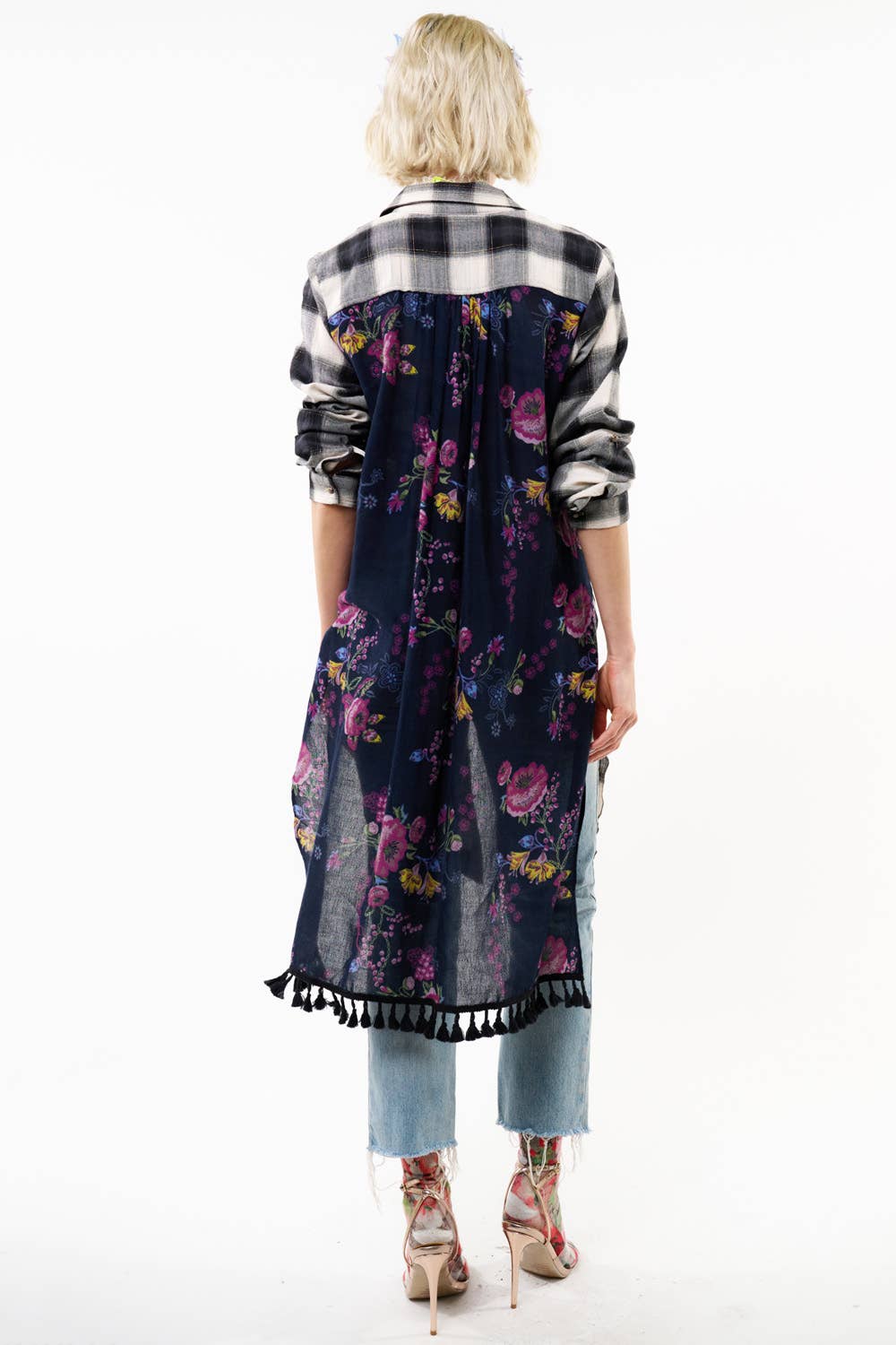 Feeling Special Shirt-Dress: Black/white / L