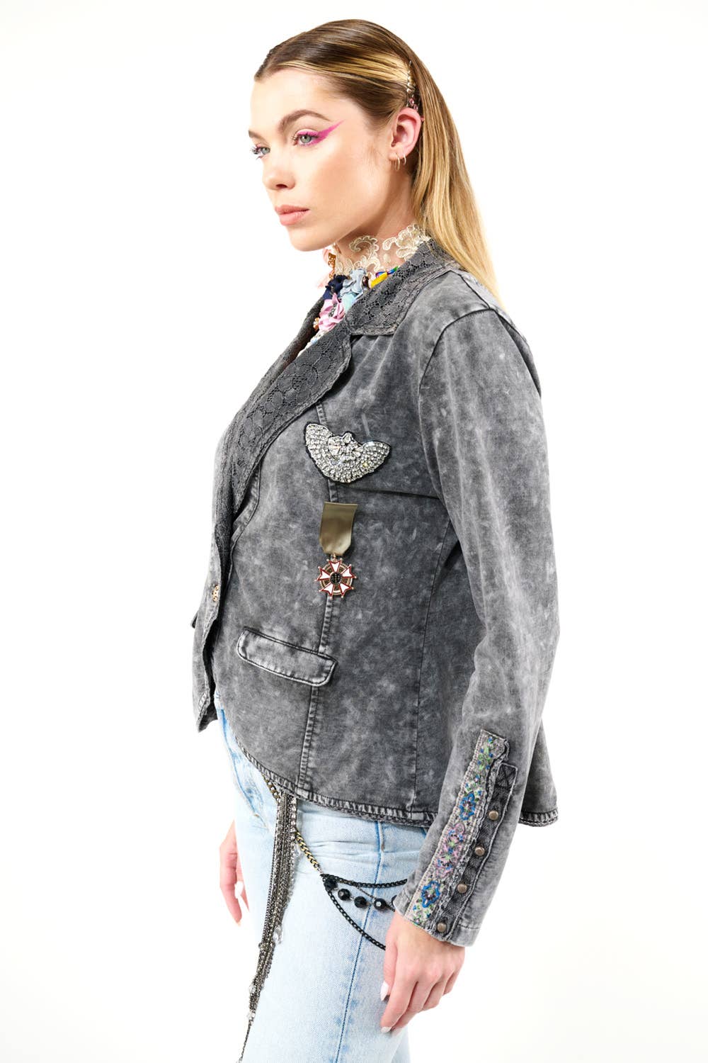 Colonel French Terry Knitted Jacket - Blazer : Charcoal / M