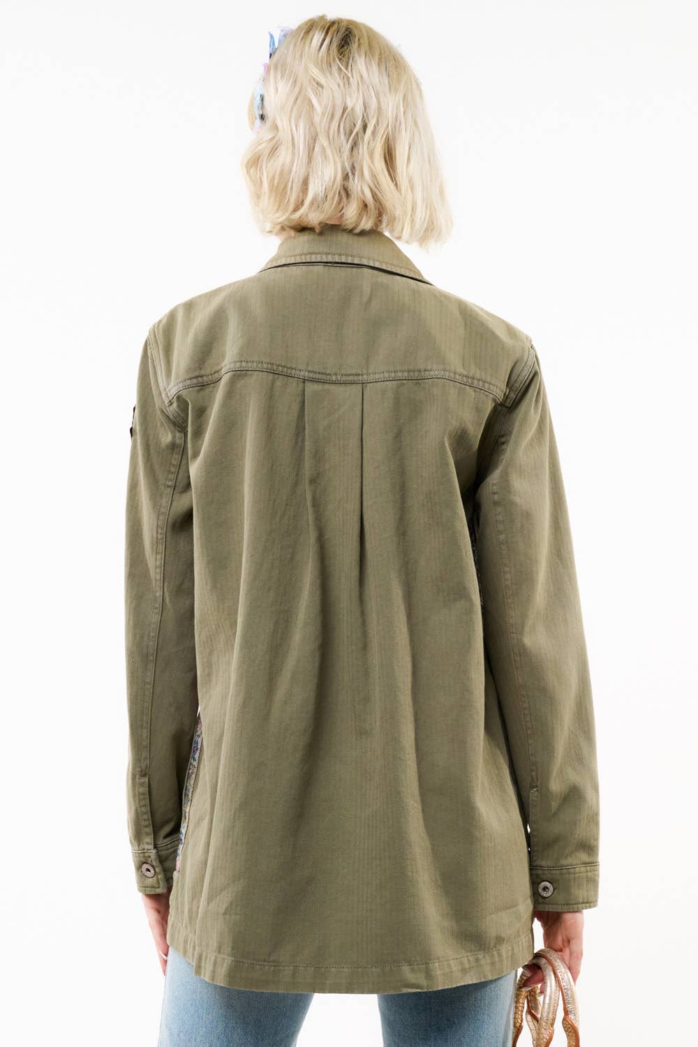 Aria Twill Jacket - Pins Included: Army / S
