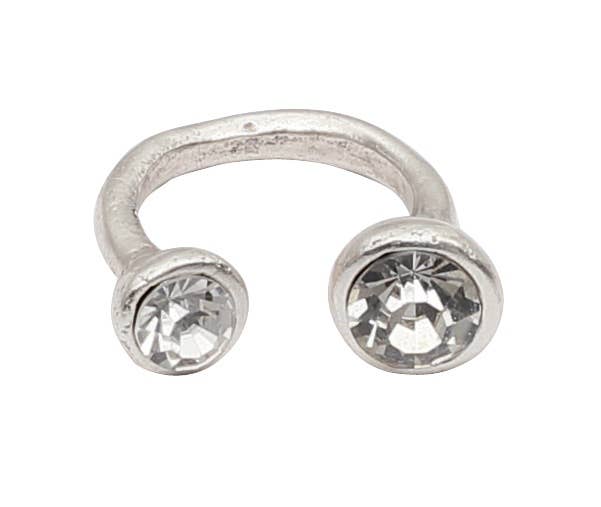 Handmade Brass Ring In Silver Plated - NR6138