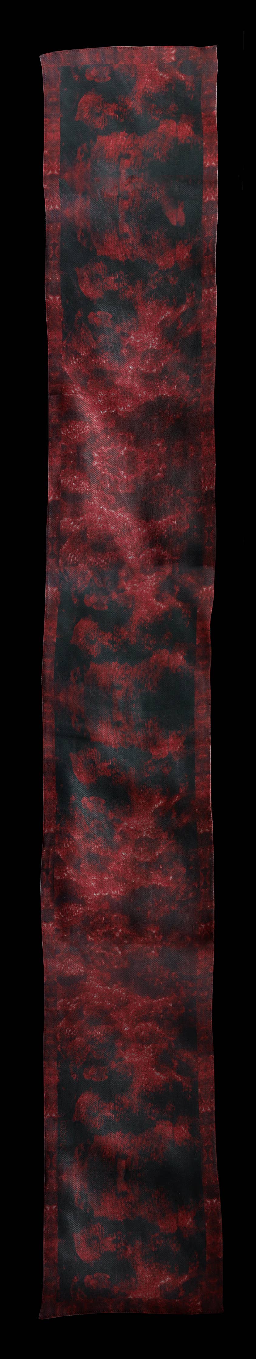 Babs Red Coral Print Silk Georgette Scarf
