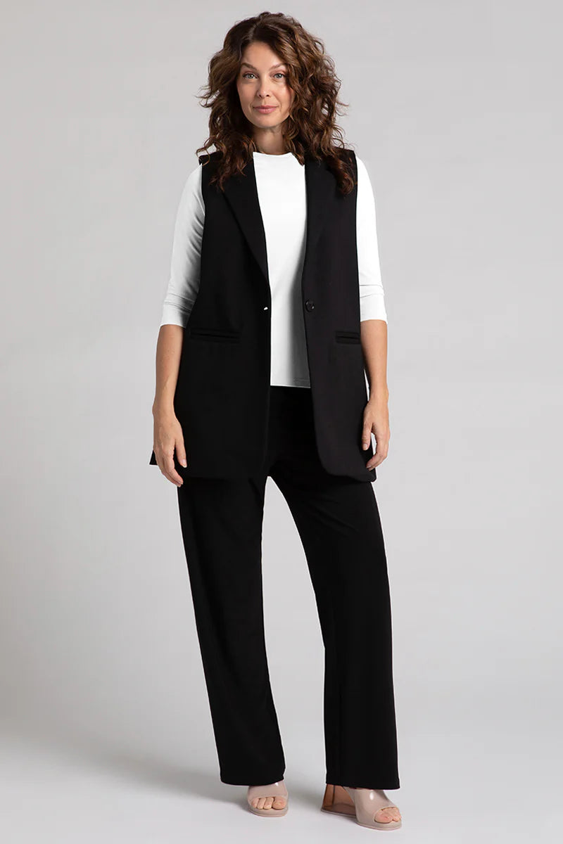 Ponte Sleeveless Jacket H6507 - Sympli