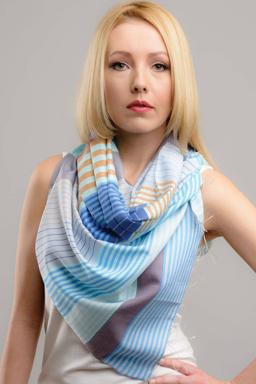 Samita Stripes Scarf - Sevya Handmade