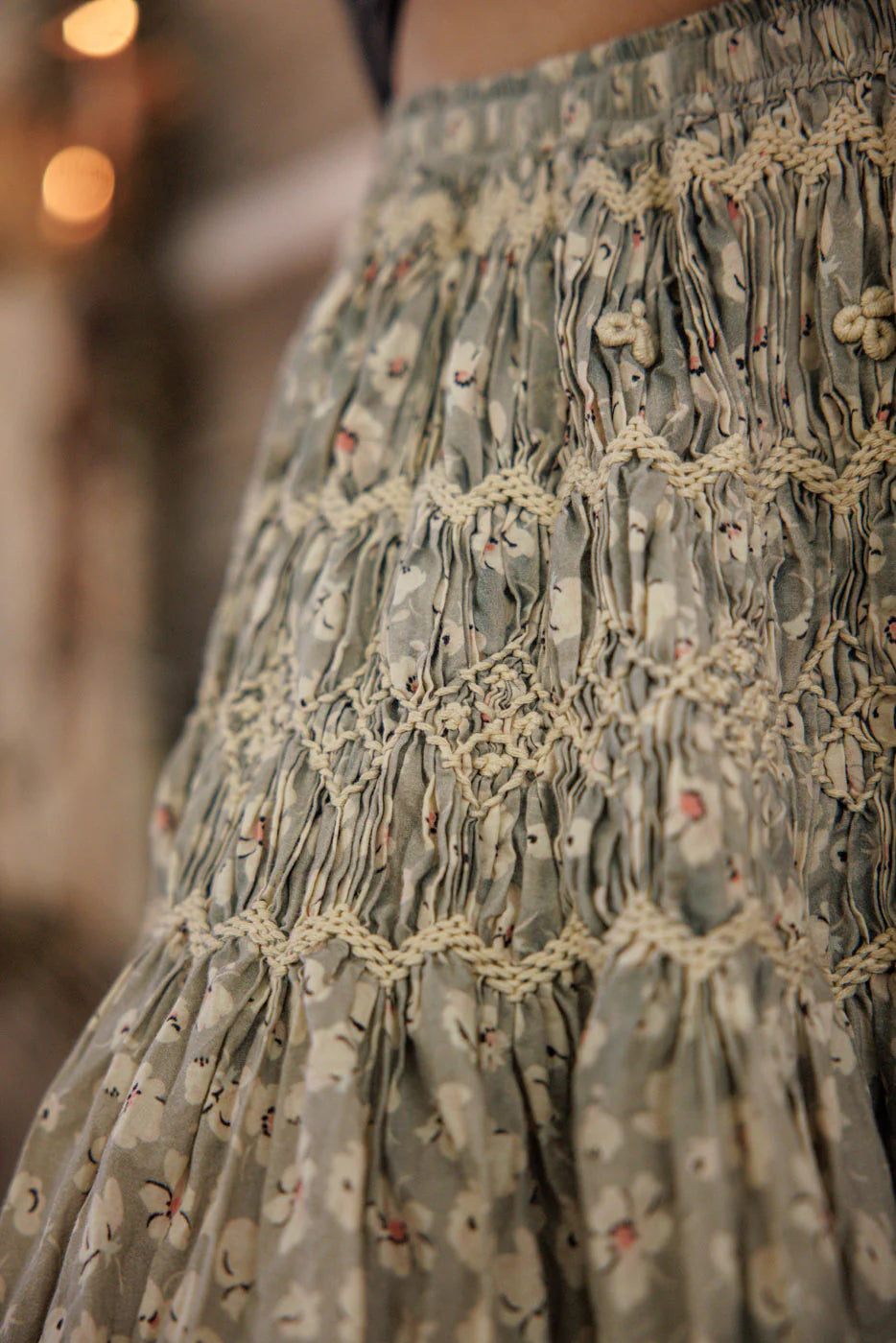 Floral Chrystal Skirt 242 - Magnolia Pearl