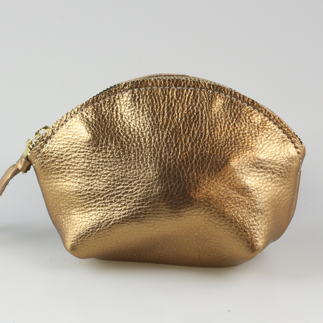 The Metallic Simon Makeup Clutch: Gunmetal