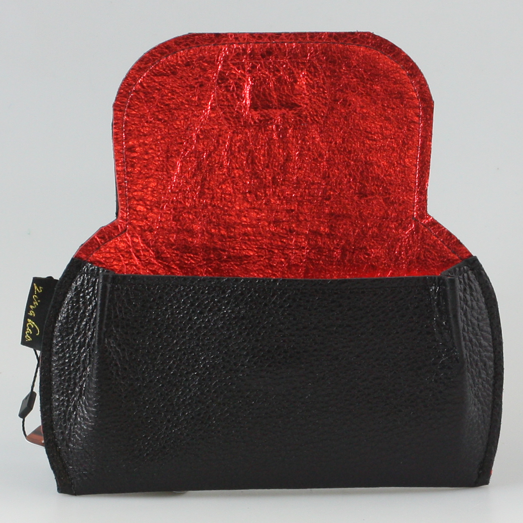 The Marla Sunglass Case: Metallics!: Silver Inside / Sapphire Outside