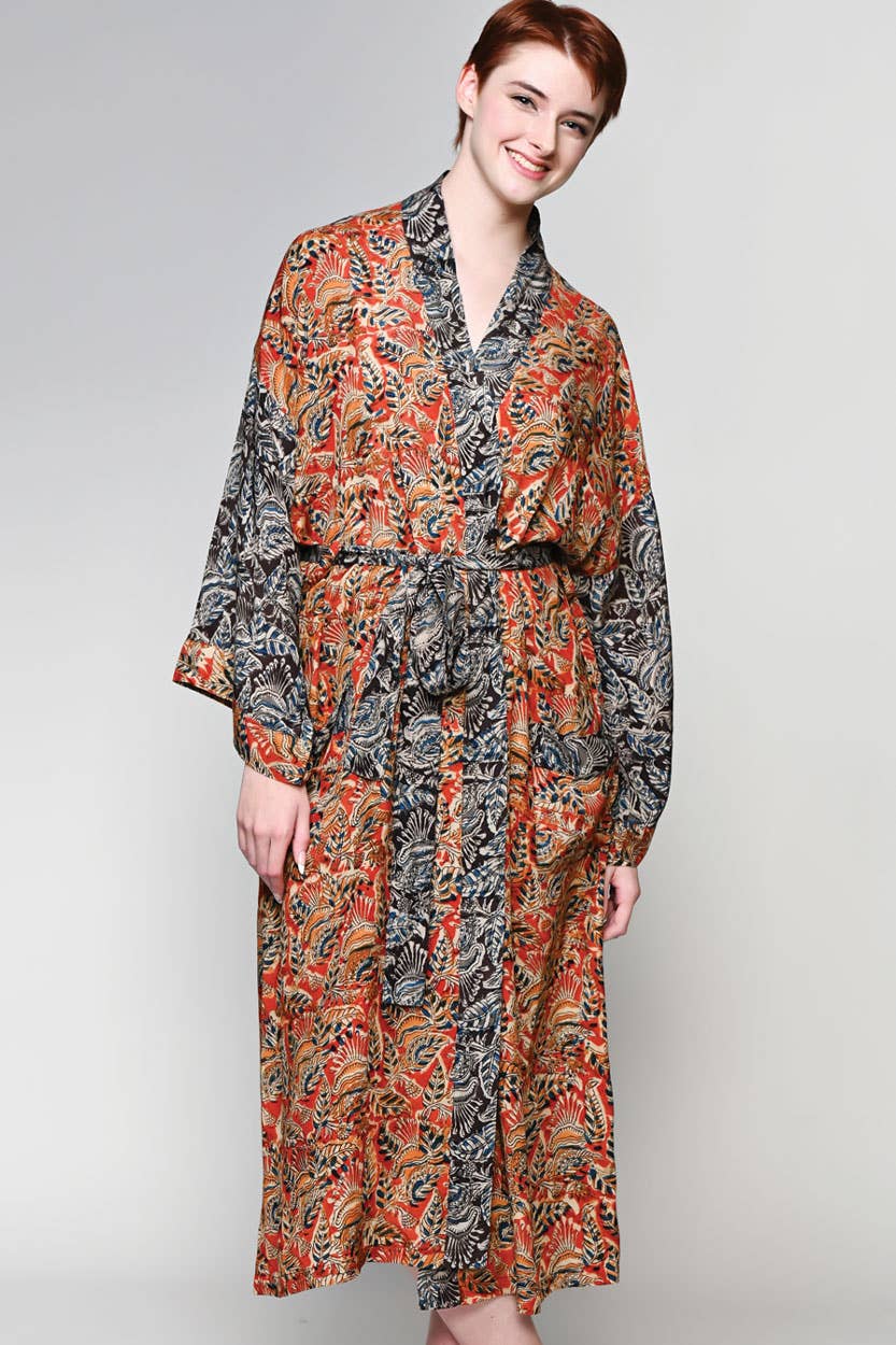 Kalamkari Kimono Robes - Sevya Handmade