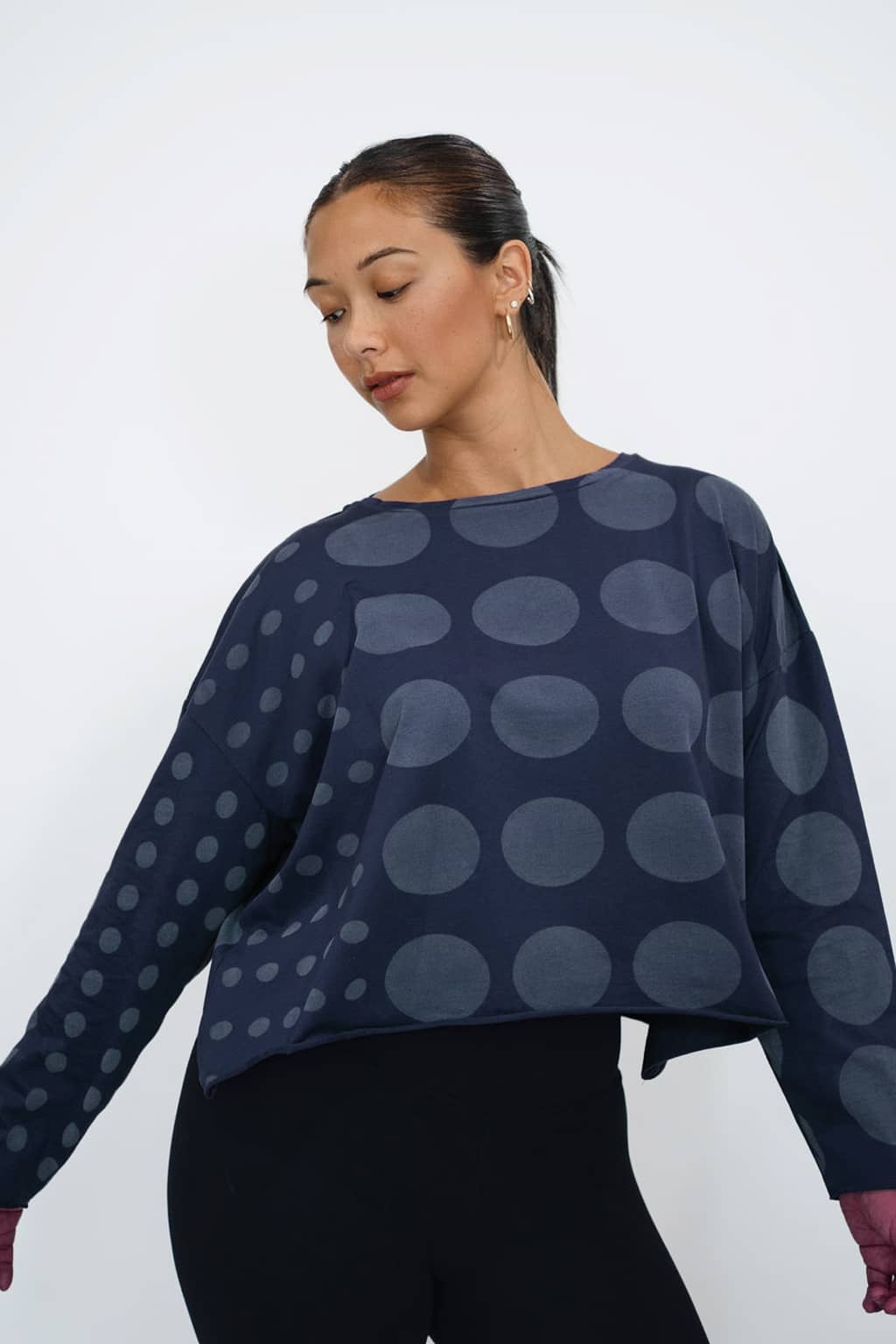 Circles Mini Luxury Boxy Tee - Midnight: Midnight