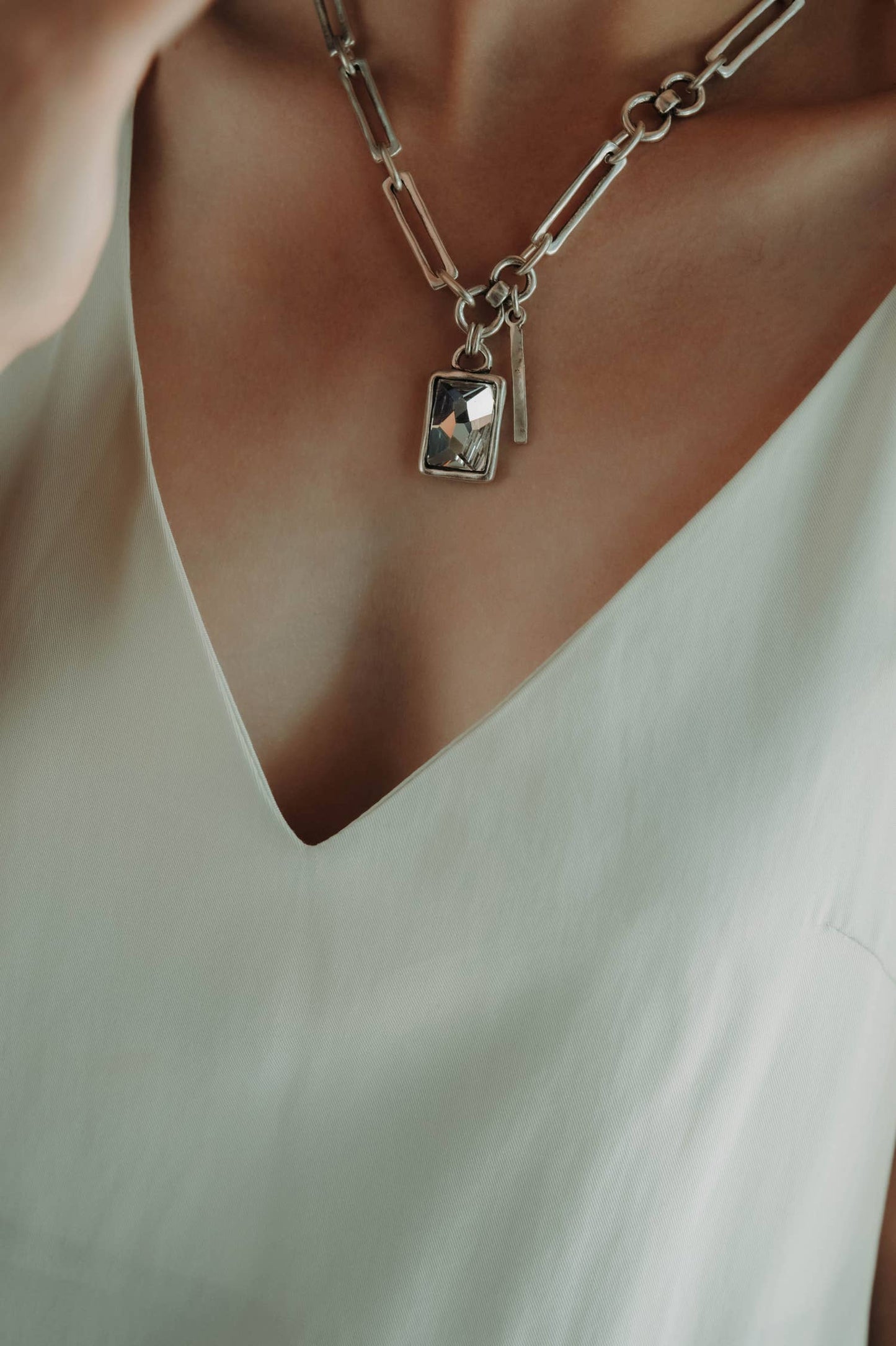 Handmade Pewter Necklace - 3850