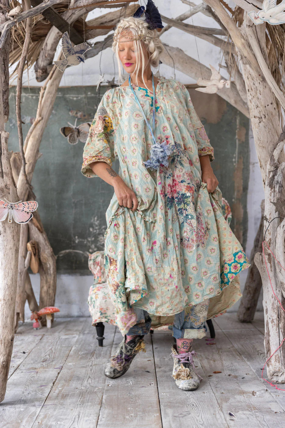 Appliqué Fayhe Dress 1290 - Magnolia Pearl