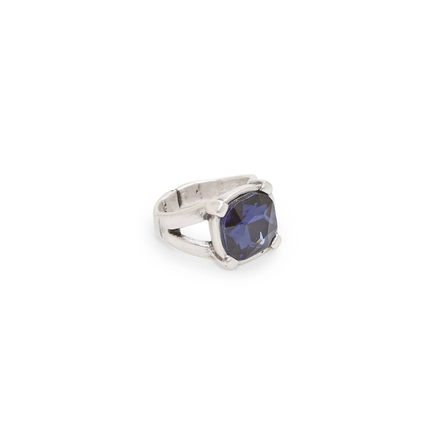 Handmade Crystal Brass Ring - 6842