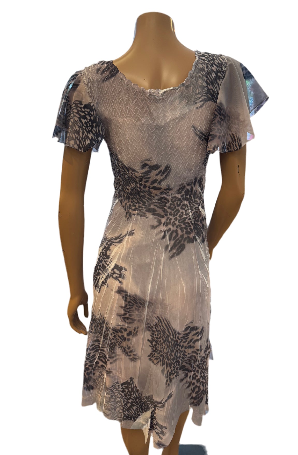Flutter Sleeve Dress CTS19494 - KOMAROV