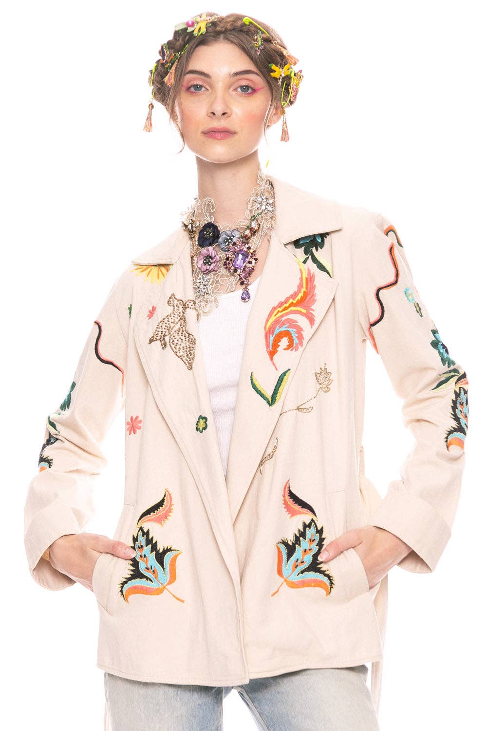 Estrella Embroidered Jacket: M