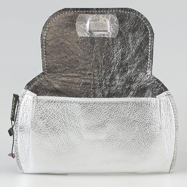 The Marla Sunglass Case: Metallics!: Silver Inside / Sapphire Outside