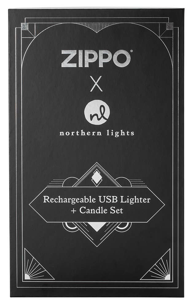 Cranberry Rechargeable Candle Lighter and Candle Gift Set