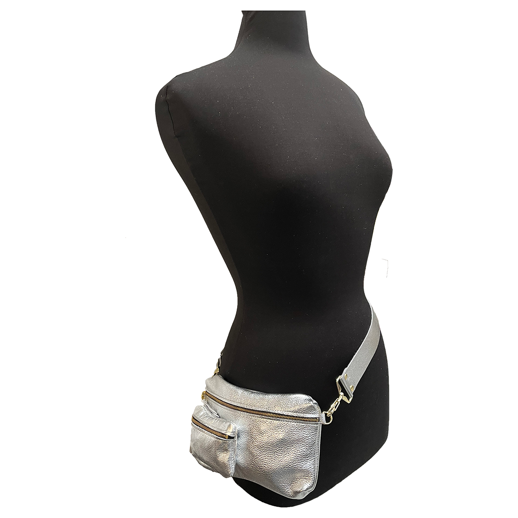 The BARI Hipbag / Crossbody / Sling: Silver