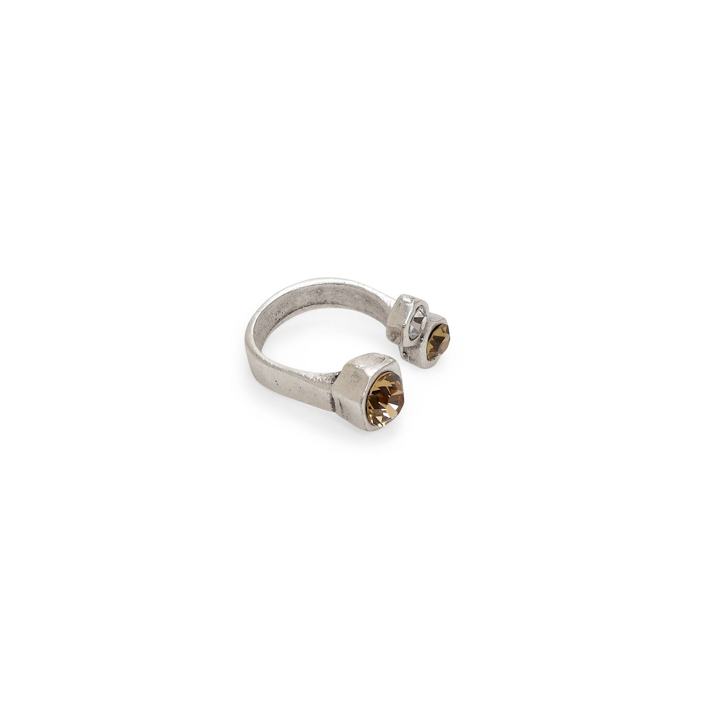Handmade Crystal Brass Ring - 6805
