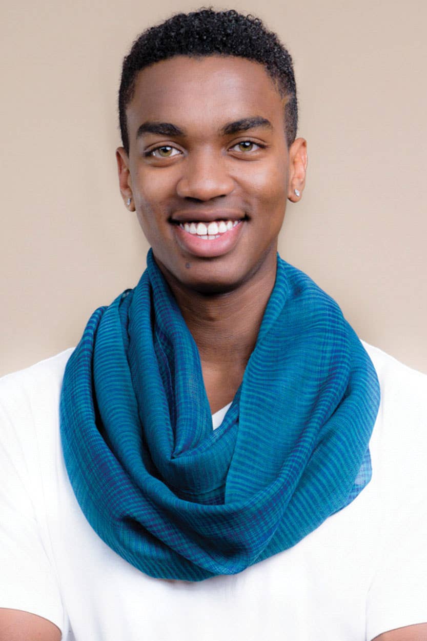 Ikat Handloom Wool Scarf - Sevya Handmade