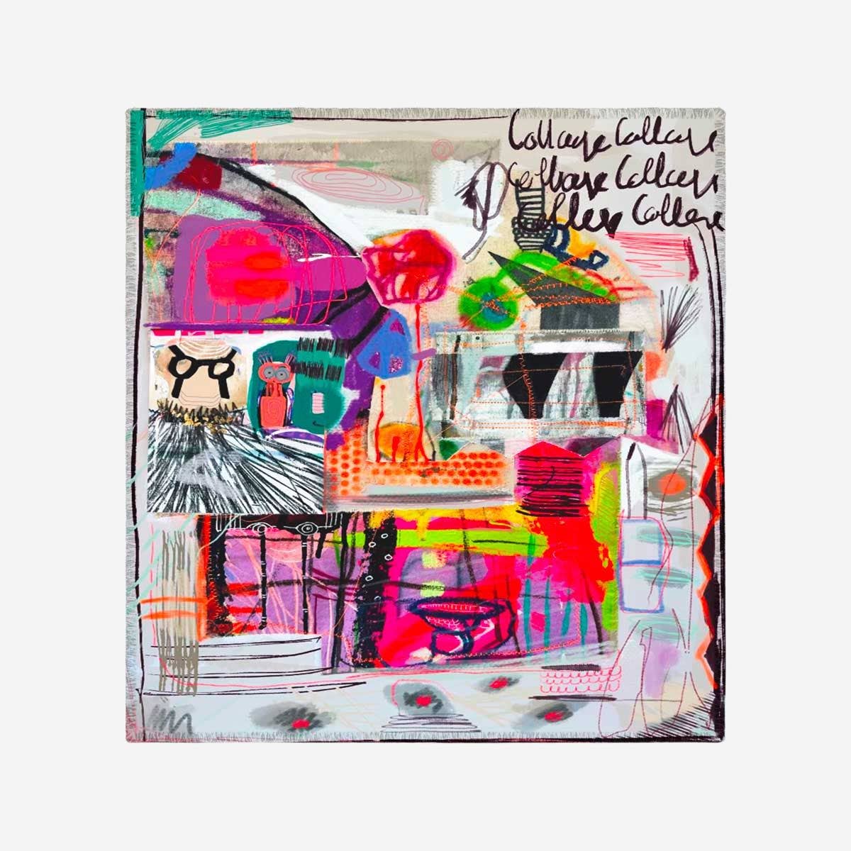 Silk-Modal Large Square Scarf - California Dream