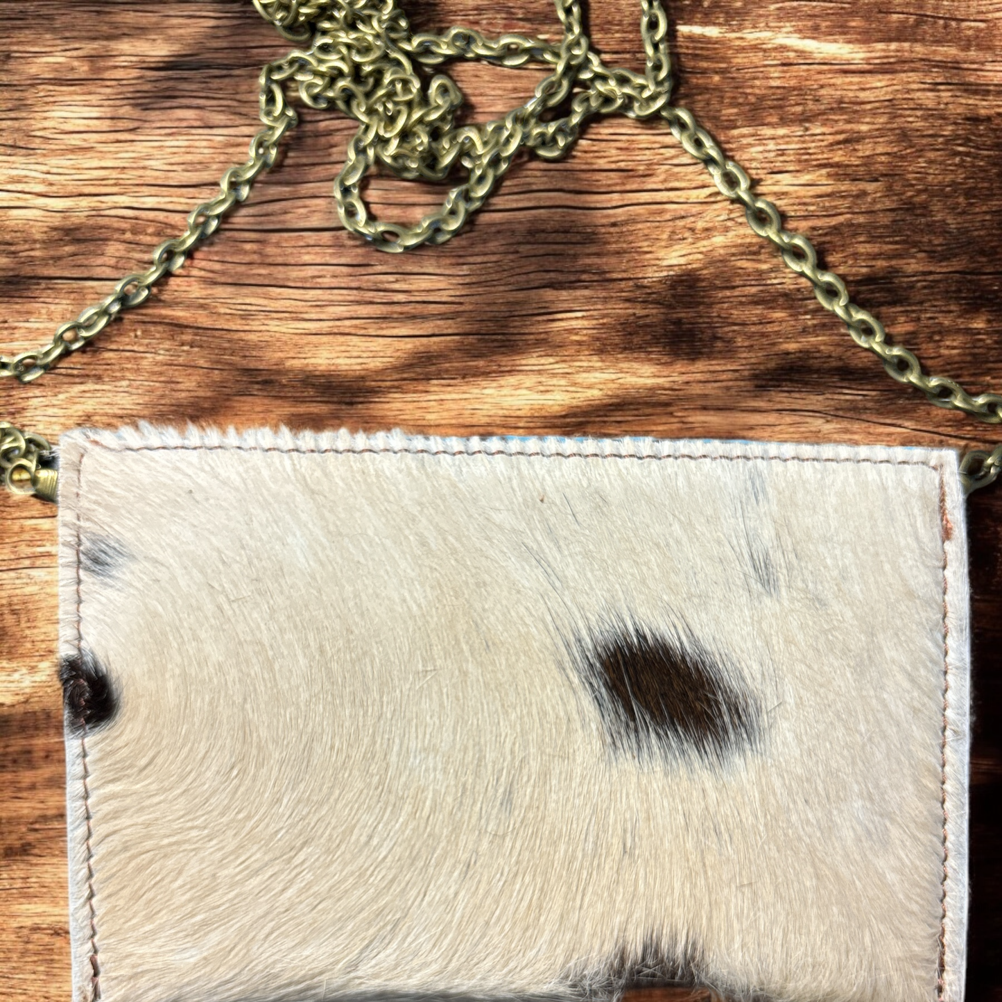 Western Baby Blue Upcycled Mini Crossbody