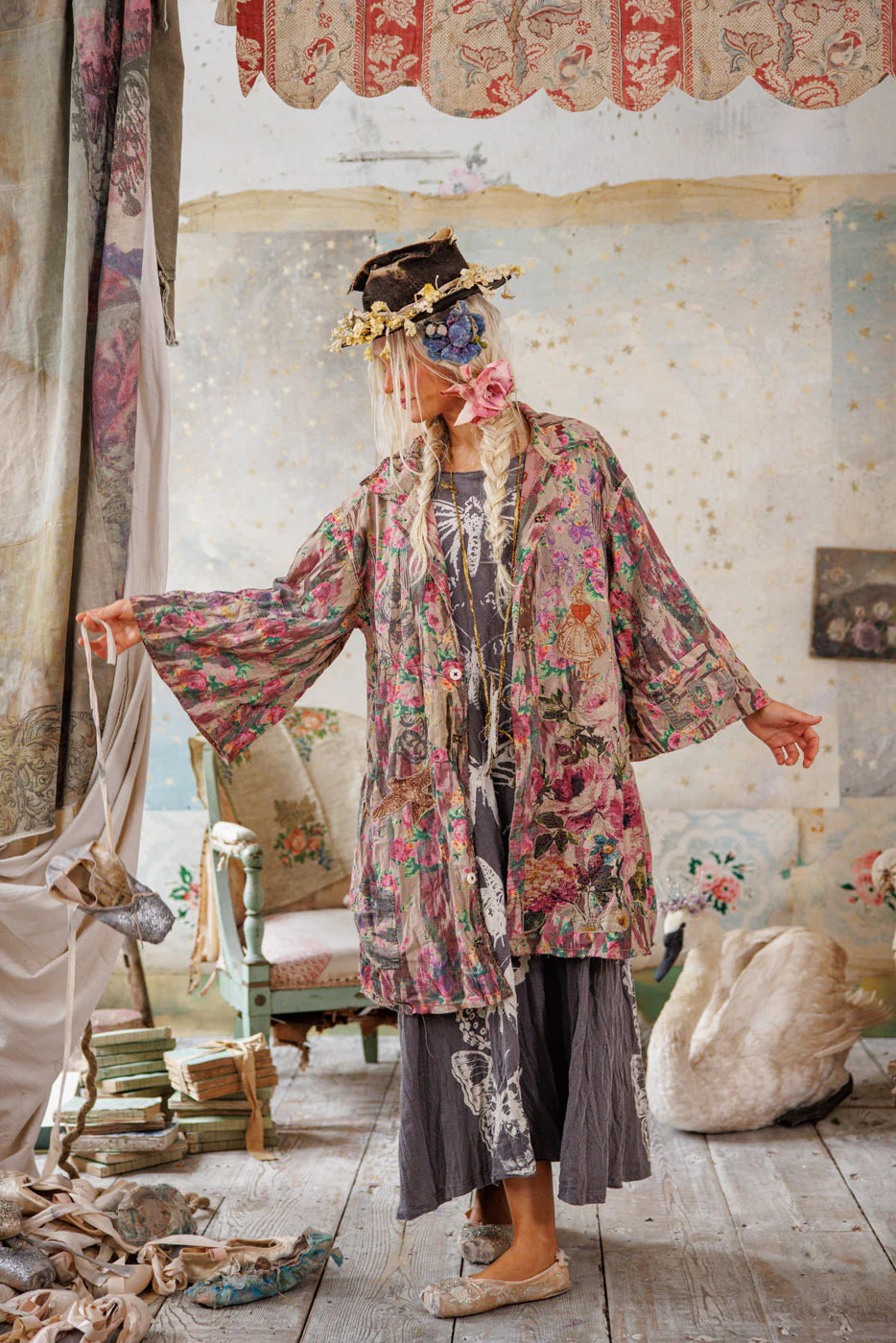 Appliqué Cyrene Coat 1122 - Magnolia Pearl