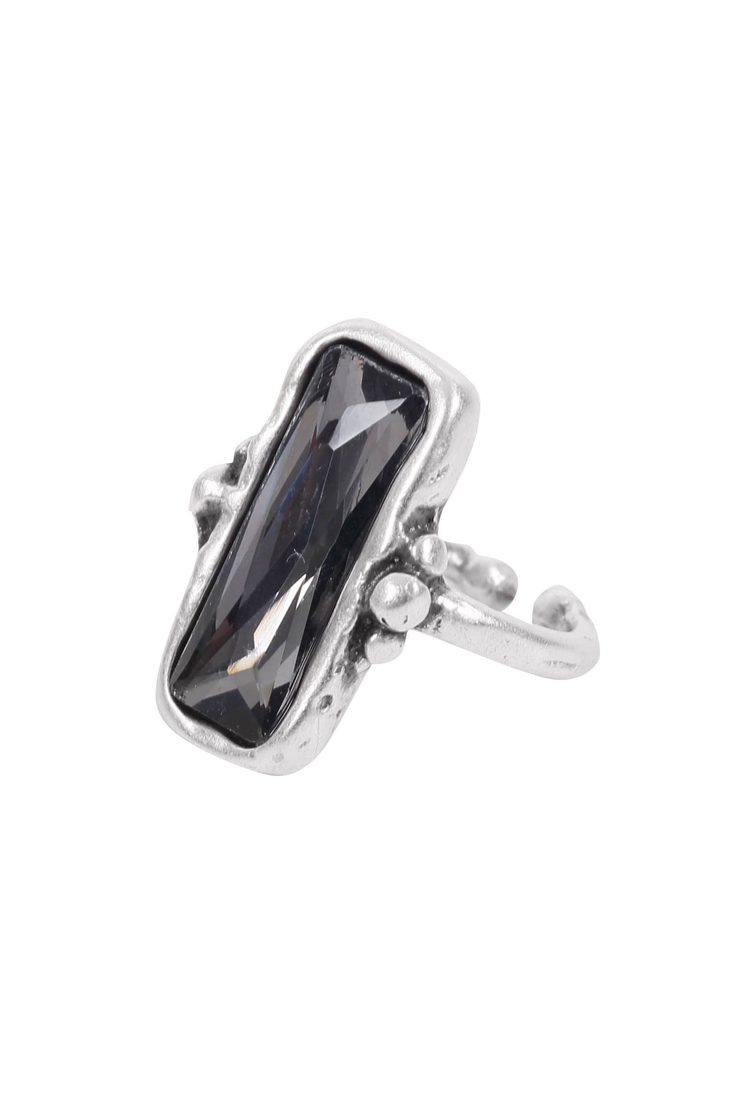 Handmade Crystal Brass Ring - 6832