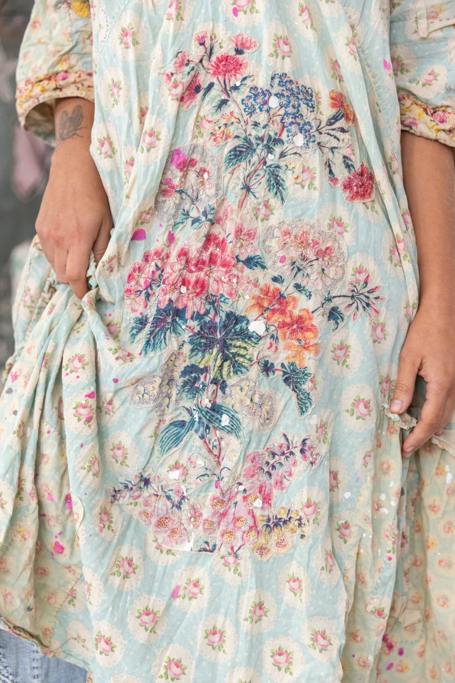 Appliqué Fayhe Dress 1290 - Magnolia Pearl