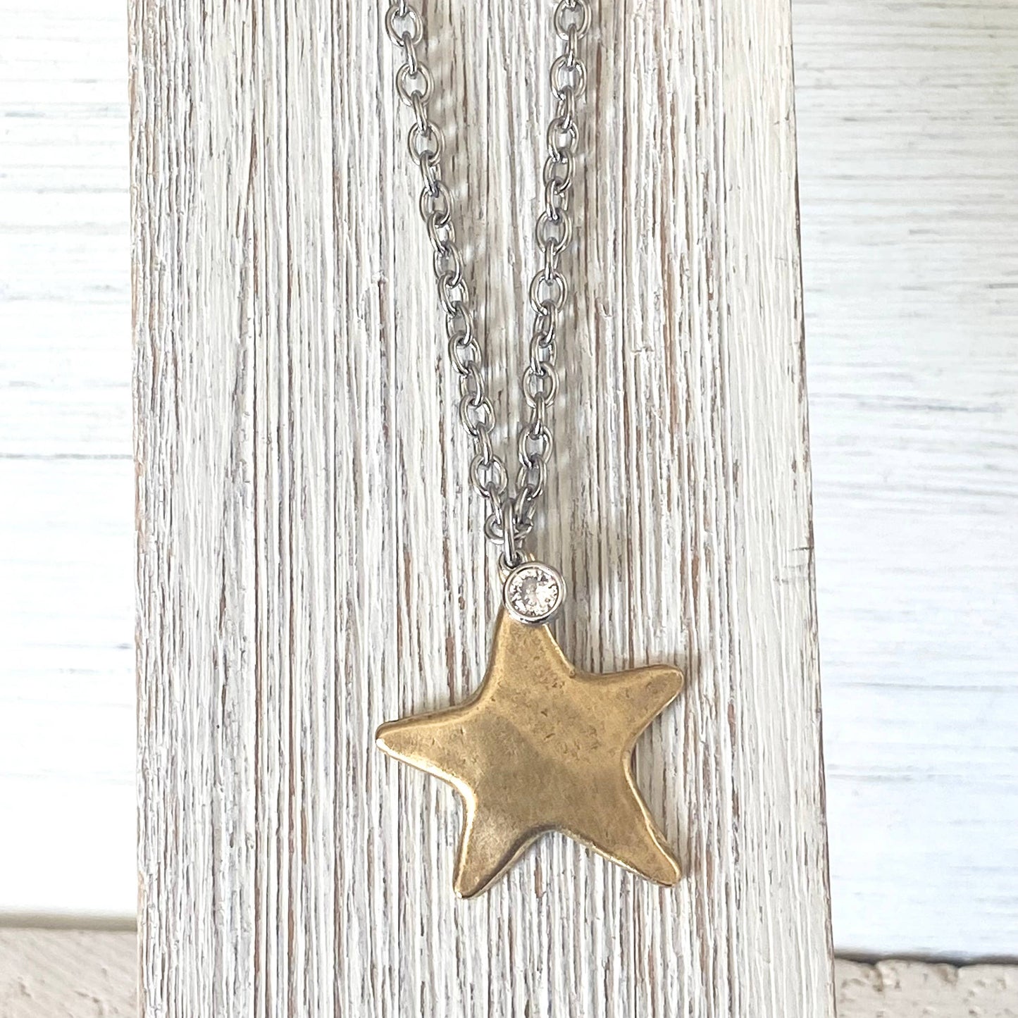 Star necklace celestial jewelry non tarnishing : Mixed metals