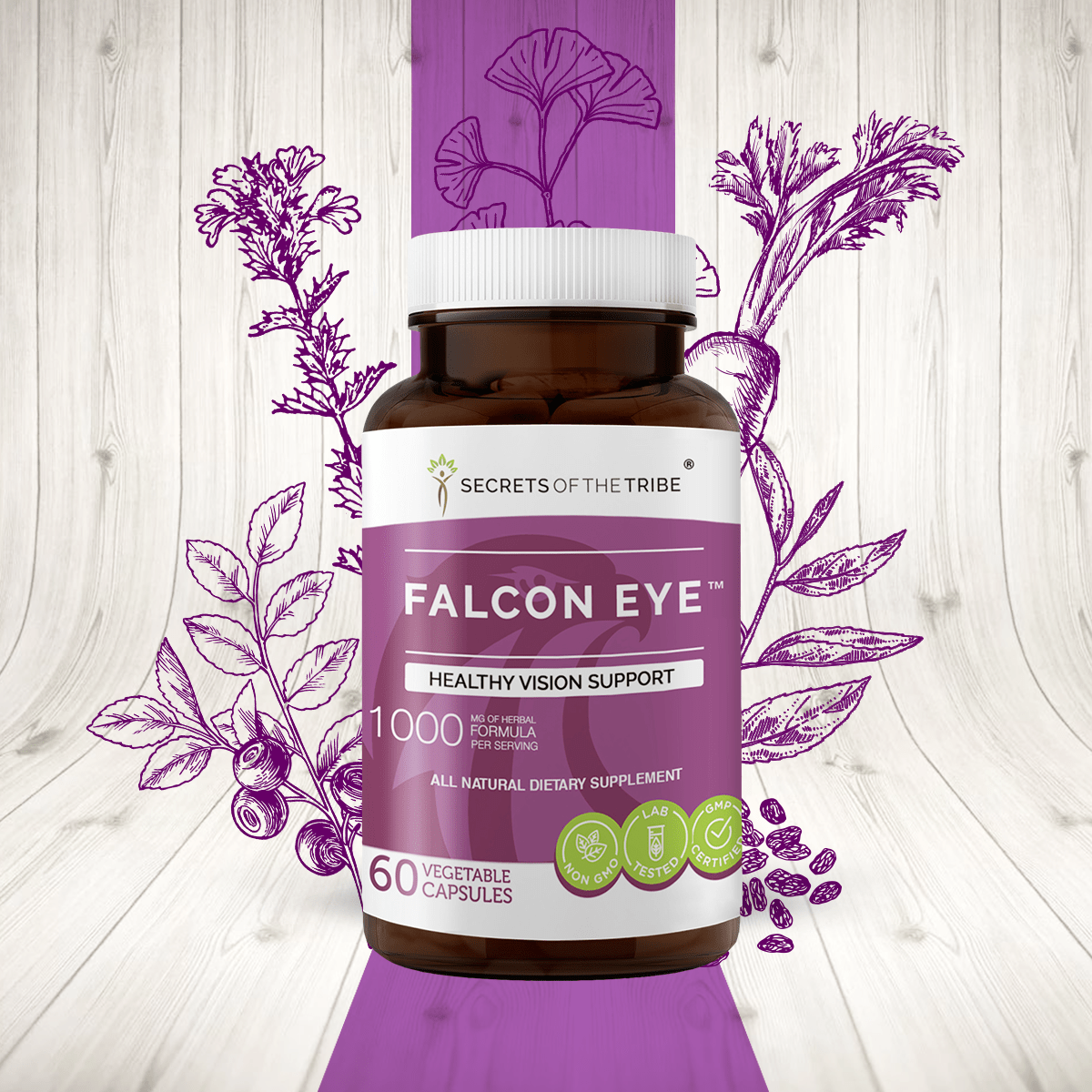 Falcon Eye Capsules. Healthy Vision Support: 60 Capsules
