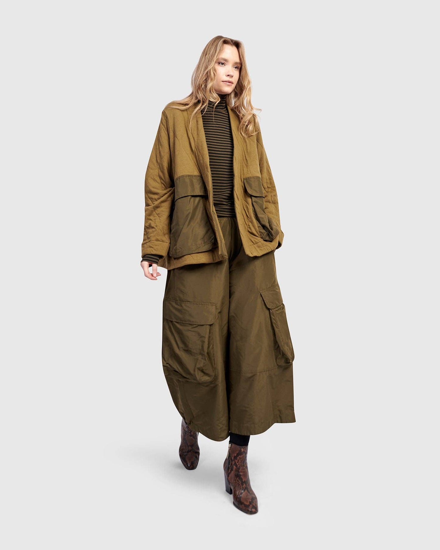 Urban Parcel Quilted Jacket, Khaki: Khaki / S (US 8-12)