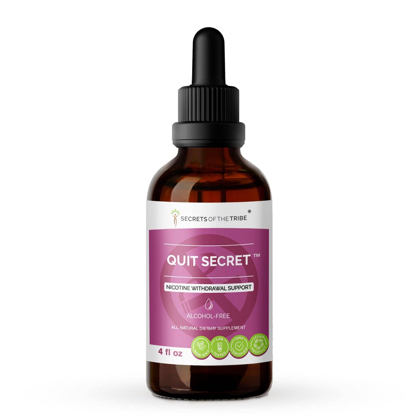 Quit Secret. Nicotine Withdrawal Support: 2 FL OZ / Alcohol-FREE