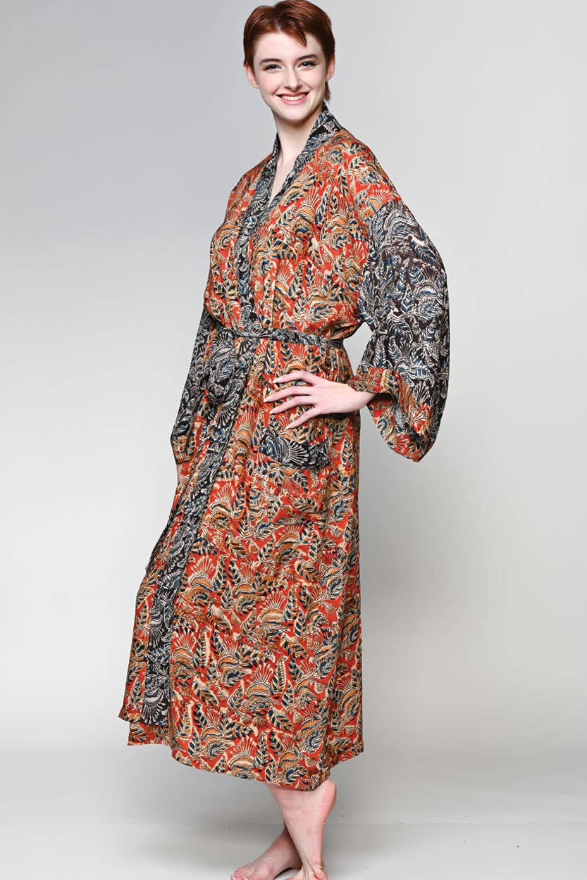 Kalamkari Kimono Robes - Sevya Handmade
