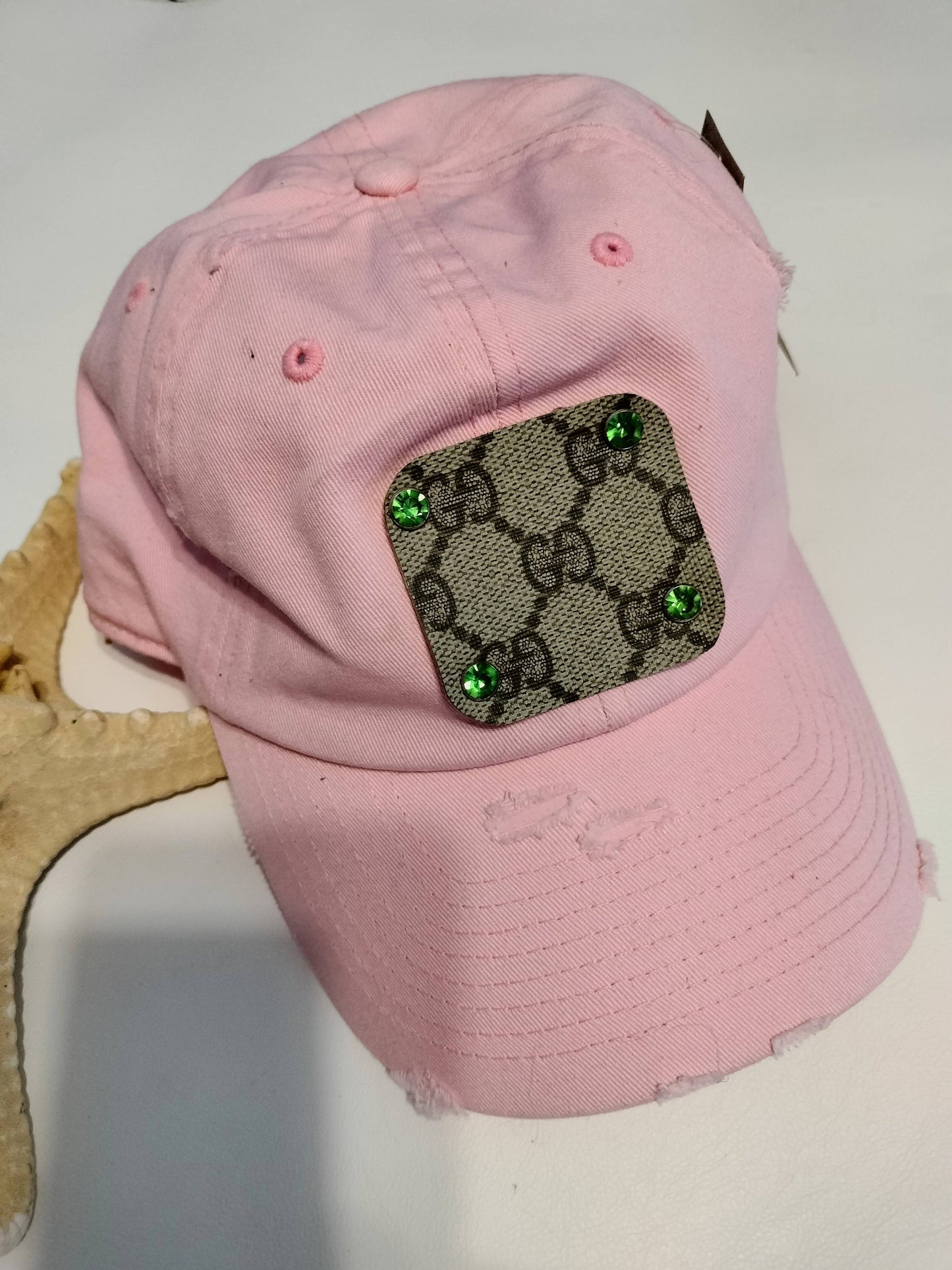 Pink upcycled hat
