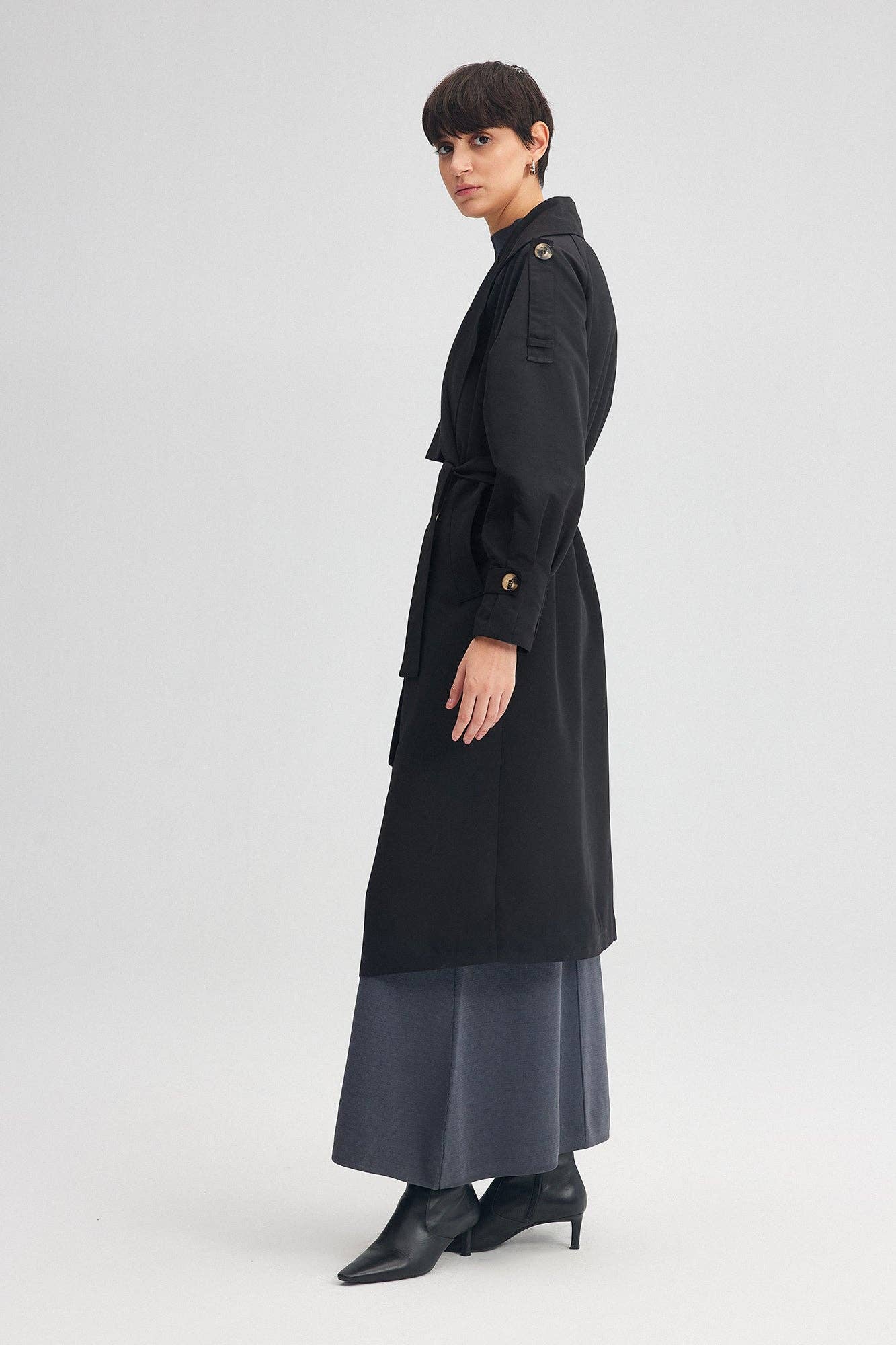 Seamed Sleeve Trench Coat 23F1R0030 - Touché Prive