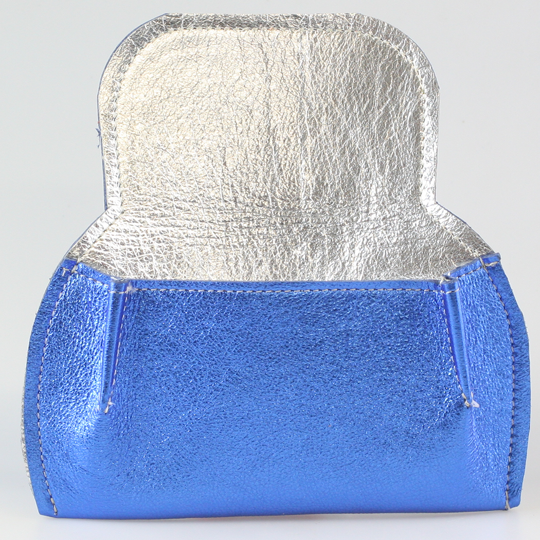 The Marla Sunglass Case: Metallics!: Royal / SIlver