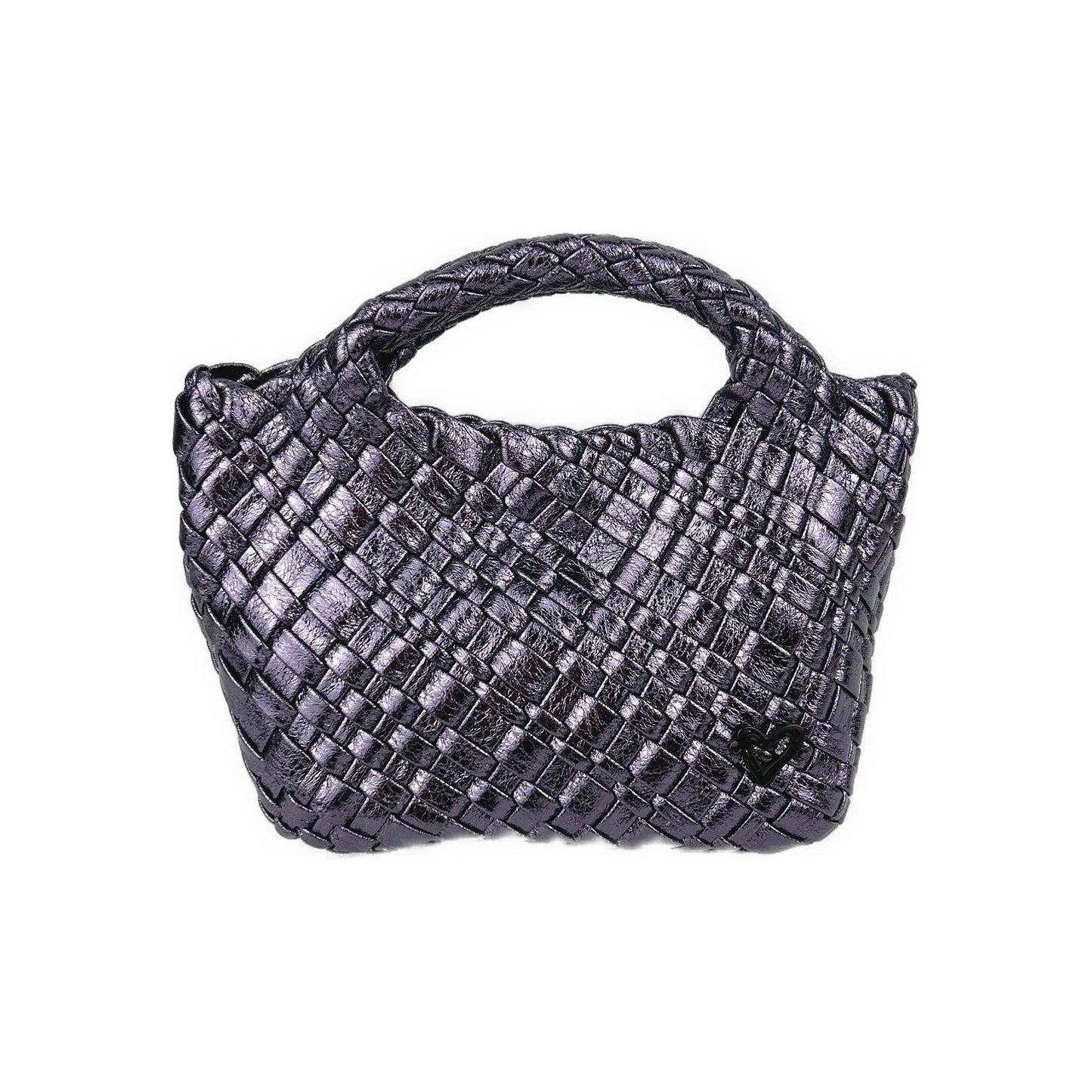 NEW Tiny Mini Woven Tote - Metallic Purple