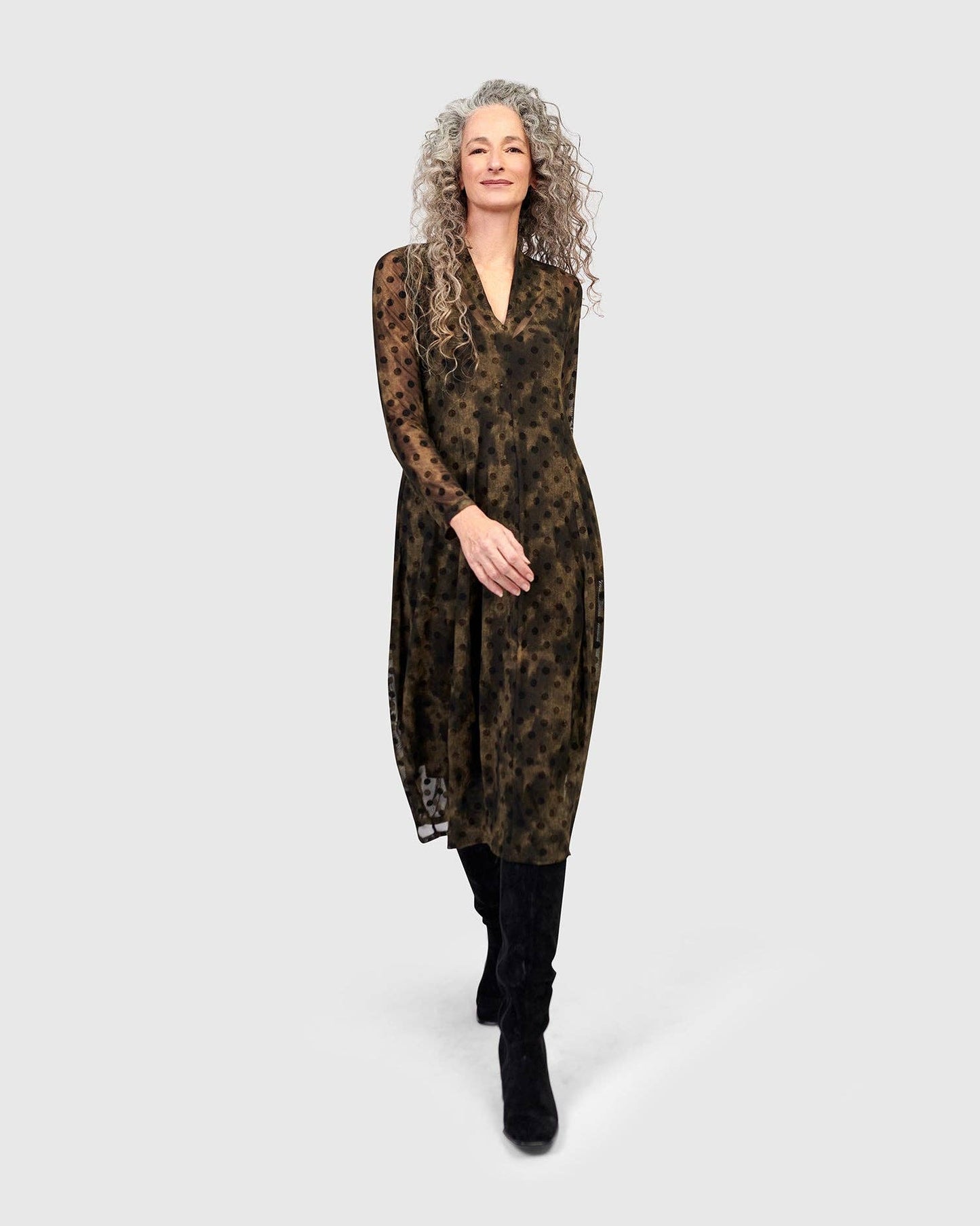 Grove Mesh Cocoon Dress, Antique: Antique / 2 (US 8-10)