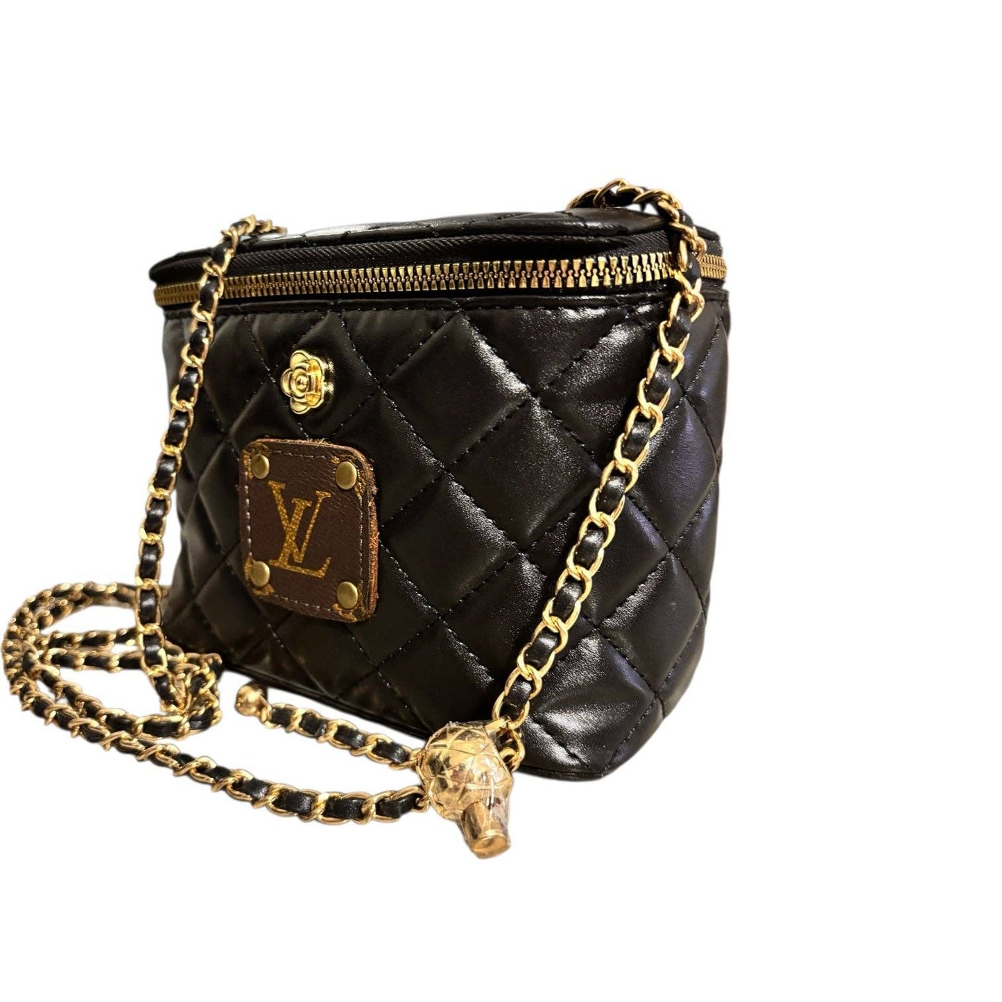 The Azure Quilted Square Crossbody